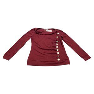 Black Cherry Maternity Shirt Size Large burgundy  Color  Long Sleeve